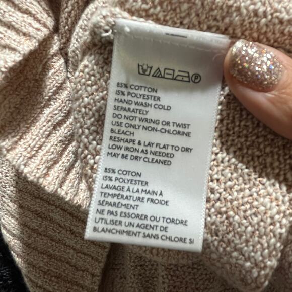 BDG Women's Tan Oversized V-Neck Pullover Cotton Blend Sweater Size Small - Picture 4 of 7